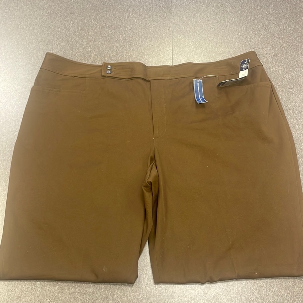 NWT Chaps Women slimming fit size 24W  flat front dress pants